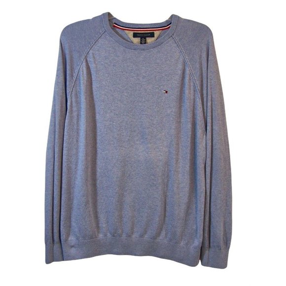 Tommy Hilfiger Other - Tommy Hilfiger Mens Sweater Size XXL Crew Neck Blue Cotton Blend Long Sleeves